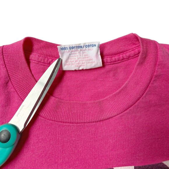 90s Vintage Cows Coat Envy T-shirt Single Stitch Marc Gallant 1990 PEI Cartoon. - Picture 7 of 8